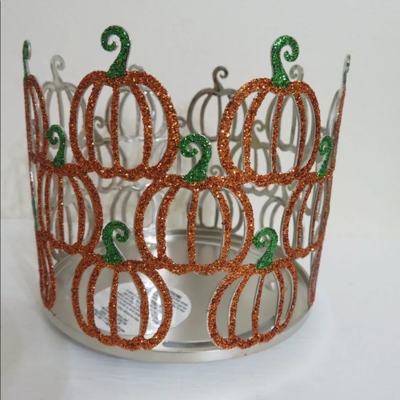 BATH & BODY WORKS PUMPKIN GLITTER CANDLE HOLDER - Picture 3 of 8